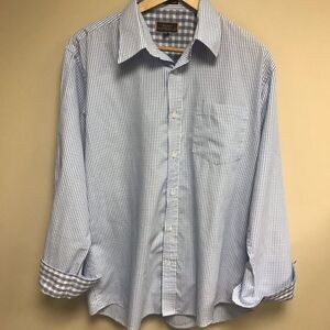 👠James Tattersall men’s button down shirt with contrasting cuffs Large
